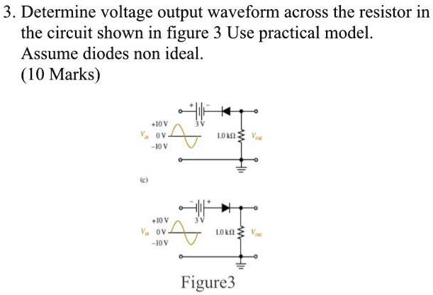 SOLVED: 3. Determine voltage output waveform across the resistor in the ...