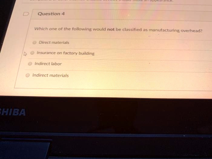 SOLVED Question 4 Which one of the following would not be classified