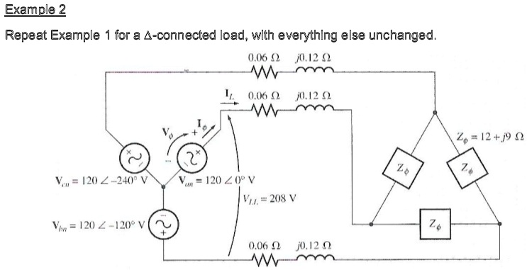a 208 v 3 power system is shown below it consists of an ideal 208 v y ...