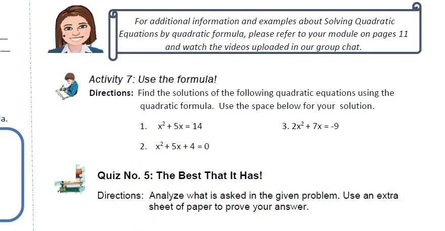 SOLVED: For additional information and examples about Solving Quadratic ...