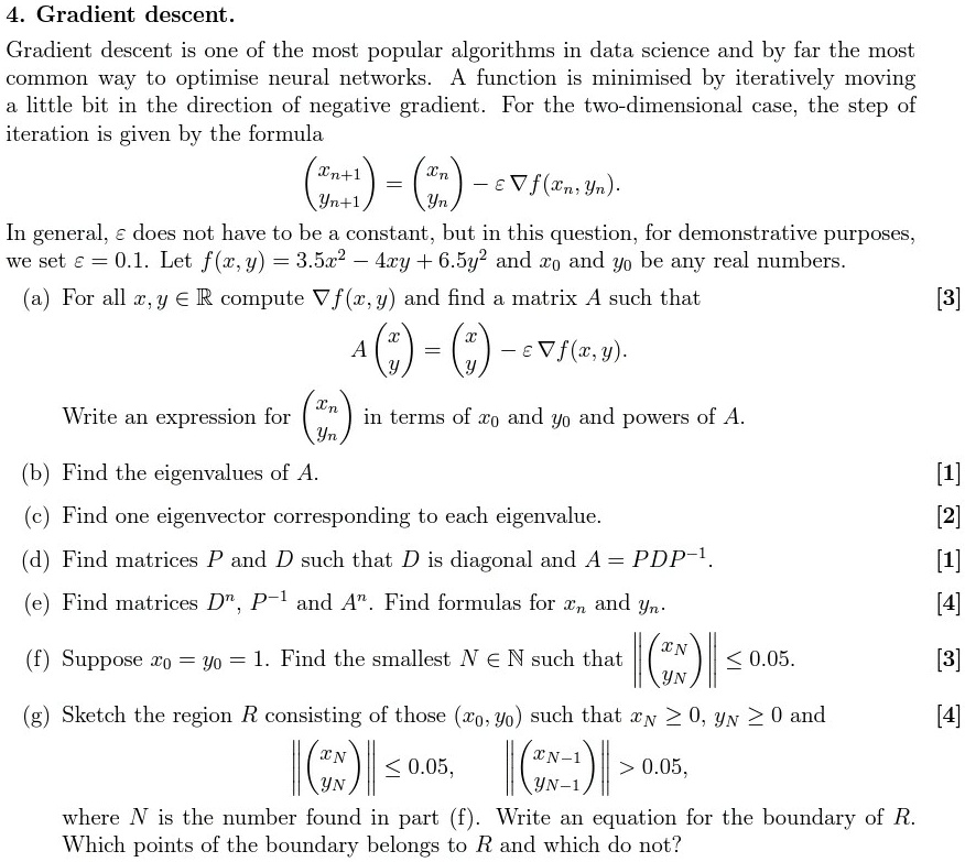 SOLVED: Gradient descent: One of the most popular algorithms in data ...