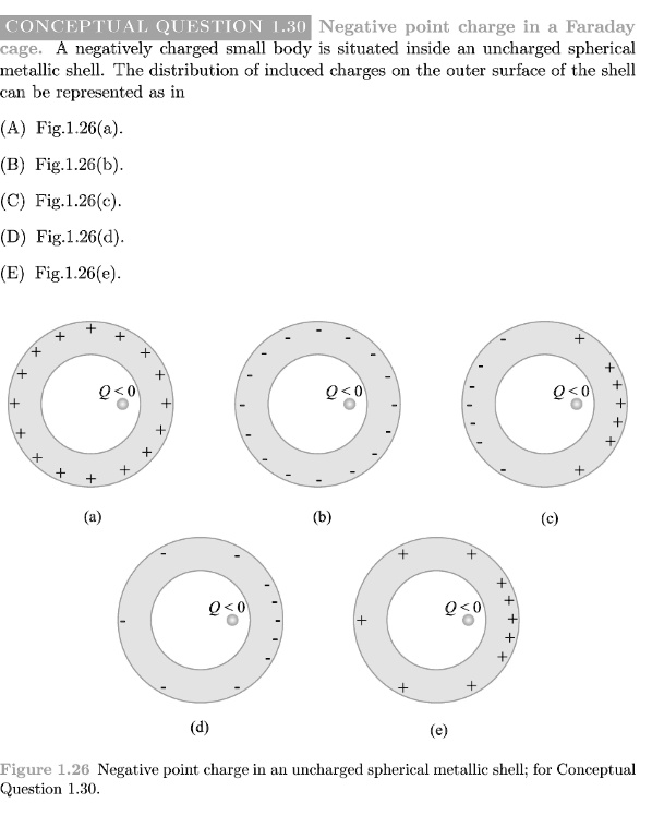 SOLVED Conceptual Question 30 Negative point charge in Faraday cage