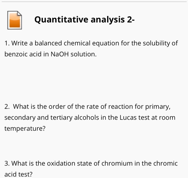 Solved Quantitative Analysis 2 1 Write A Balanced Chemical Equation For The Solubility Of