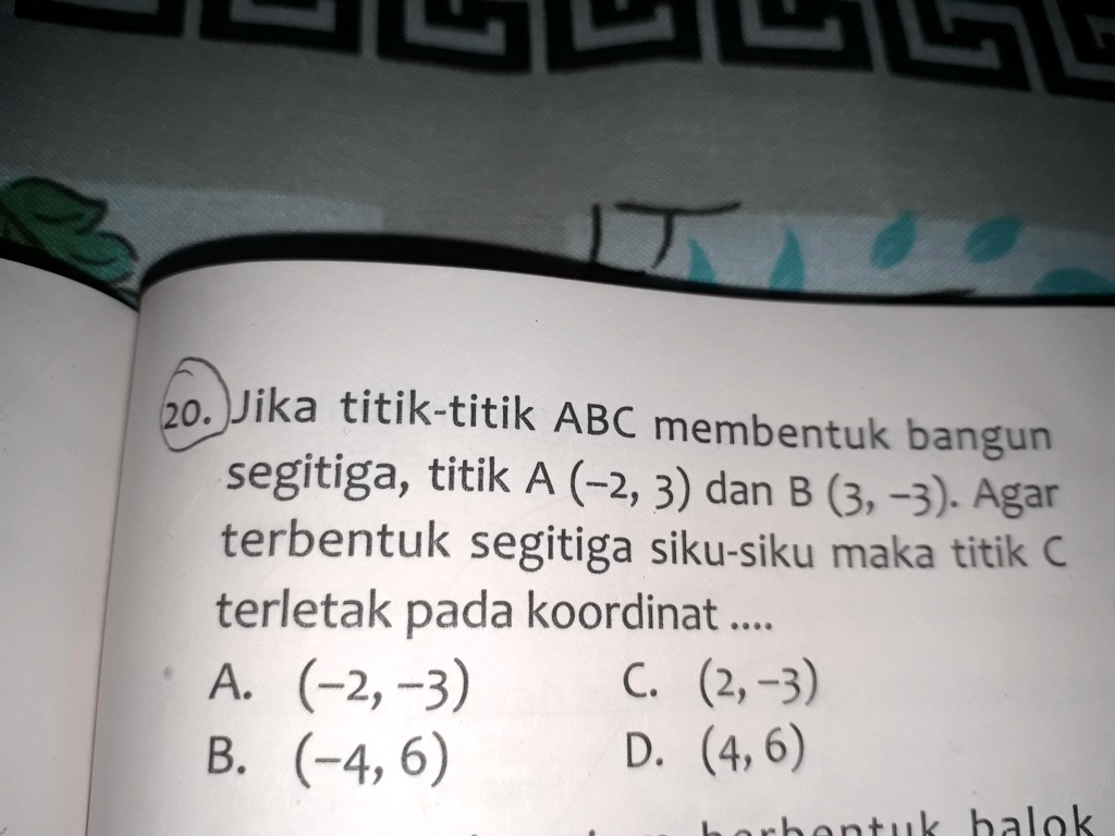 SOLVED: Jika Titik - Titik ABC Berbentuk Bangun Segitiga, Titik A (-2 ...