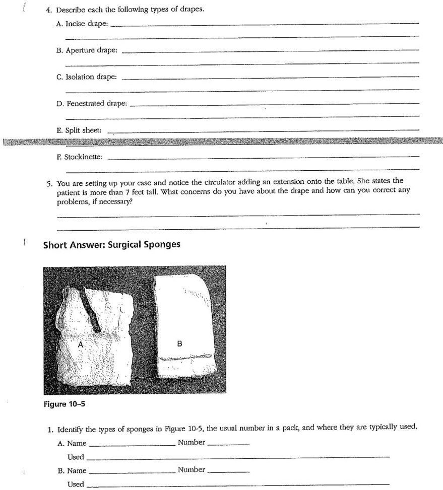 SOLVED 4. Describe each of the following types of drapes A. Incise