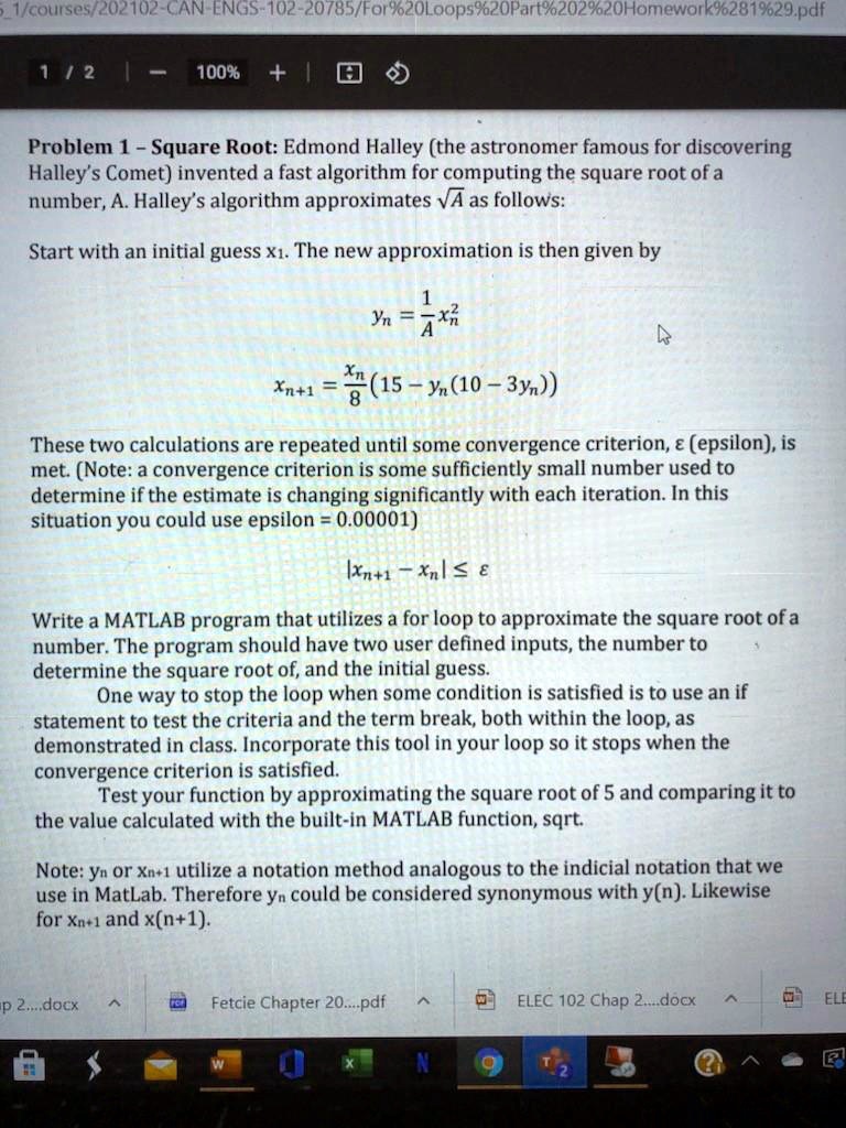 looking for matlab code using for loops that solves problem looking for matlab code using while loops that solves problem gan tngs 102 a0785for720loops7o20part7o2029o20homework7oa817629pdi 1 46874