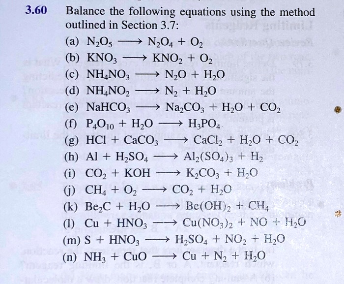 VIDEO solution: Balance the following equations using the method ...