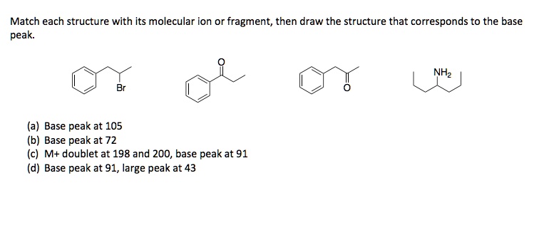 Draw The Cationic Fragment That Represents The Base Peak.