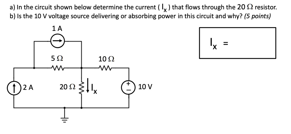 SOLVED: a) In the circuit shown below determine the current ( Iy ) that ...