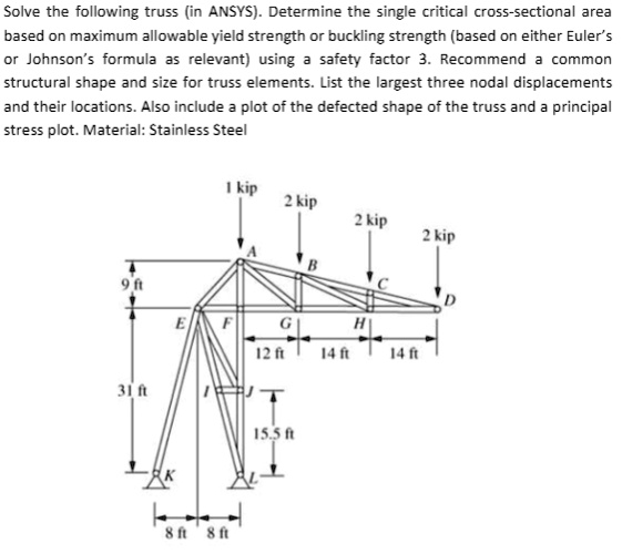 SOLVED: Please show steps for calculating the cross-sectional area ...