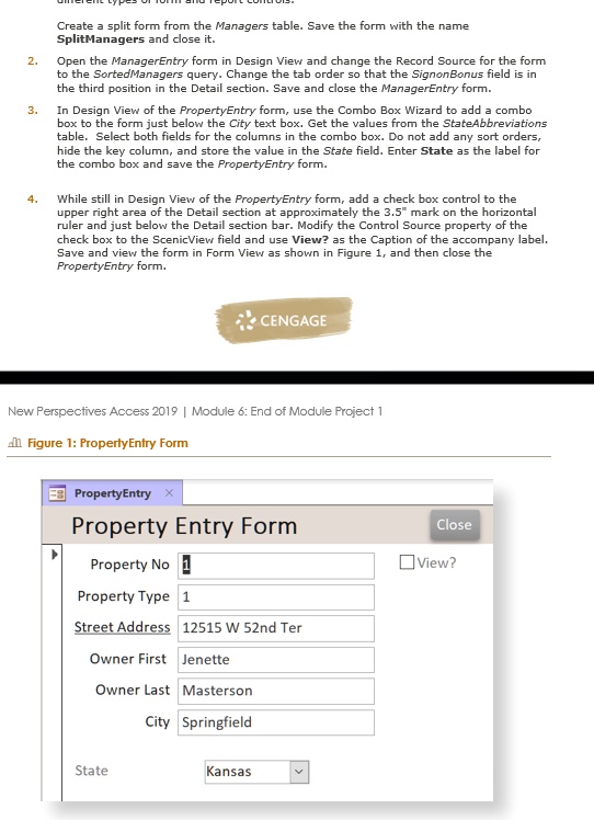 2. Create a split form from the Managers table. Save the...