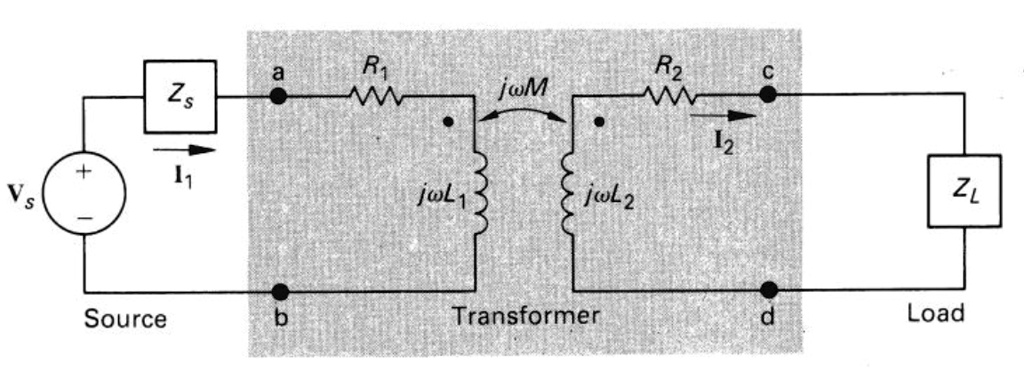 SOLVED: A linear transformer is used to couple a load consisting of a ...