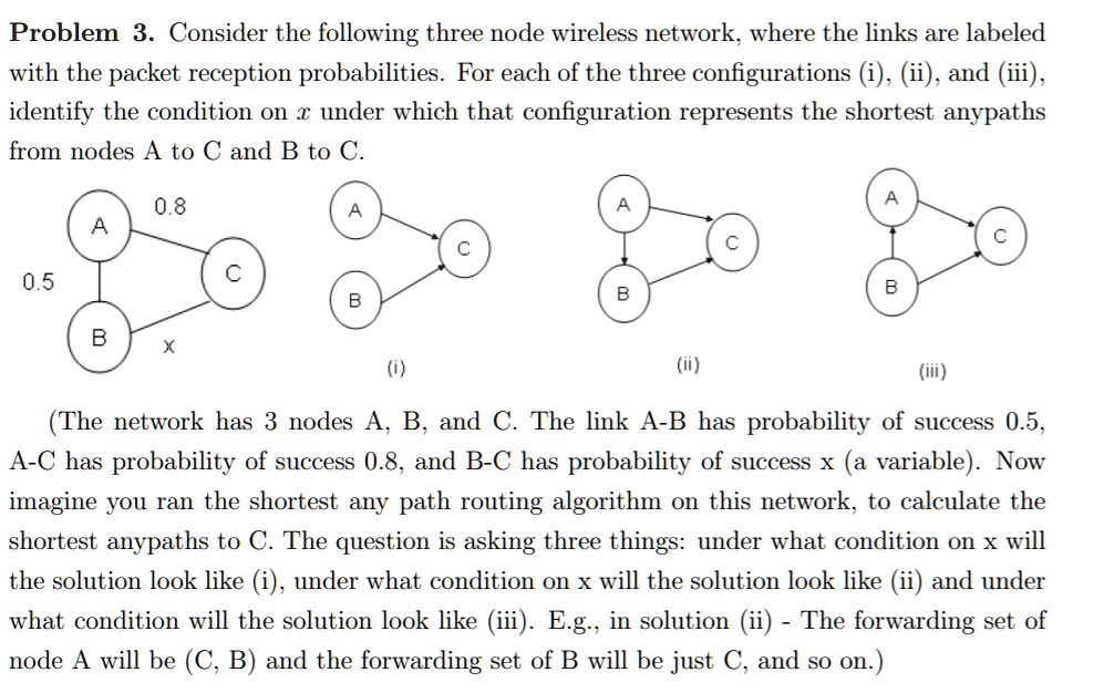 problem 3 consider the following three node wireless network where the ...