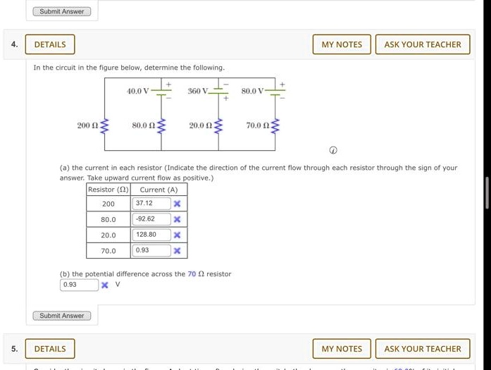 SOLVED In the circuit in the figure below, determine the following a