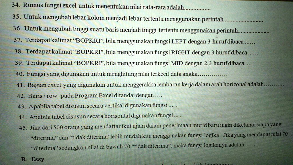 SOLVED: Ada Yg Bisa Bantu Nomor 35 - 45? Besok Dikumpulin Soalnya ...