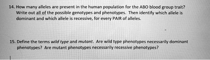 VIDEO solution: 14. How many alleles are present in the human ...