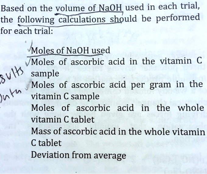 SOLVED Based on the volume of NaOH used in each trial, the following