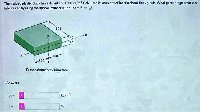 SOLVED The Molded Plastic Block Has A Density Of 1300 Kg m 3 solved-the-molded-plastic-block-has-a-density-of-1300-kg-m-3