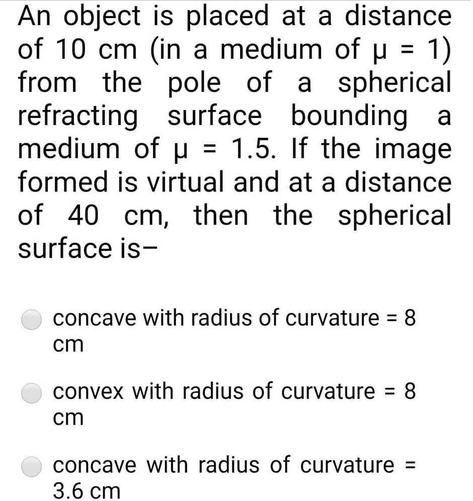 SOLVED: 'An object is placed at a distance of 10cm'