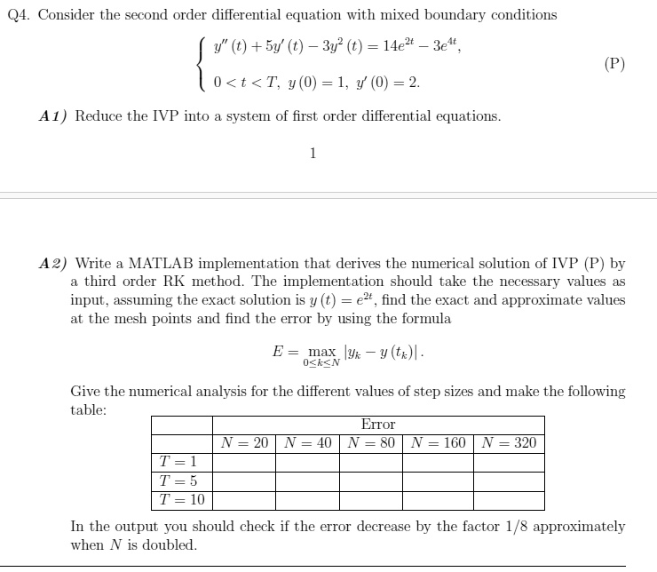 SOLVED: Q4. Consider the second order differential equation with mixed ...