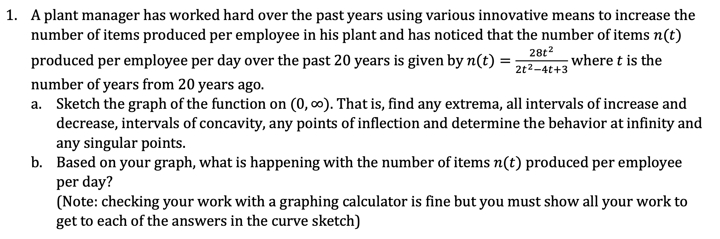SOLVED: 1. A plant manager has worked hard over the past years using ...