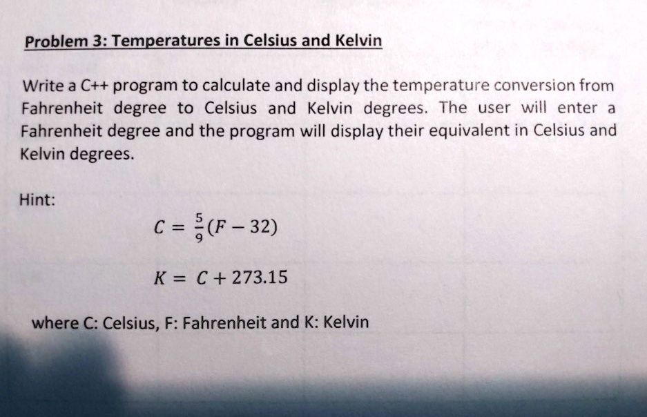 SOLVED: 2. Convert 23 degrees Celsius of hotel room temperature to  Fahrenheit. Show your solutions. 3. Convert 3,412 hours of work time for  the employed housekeeper to days. Show your solutions.