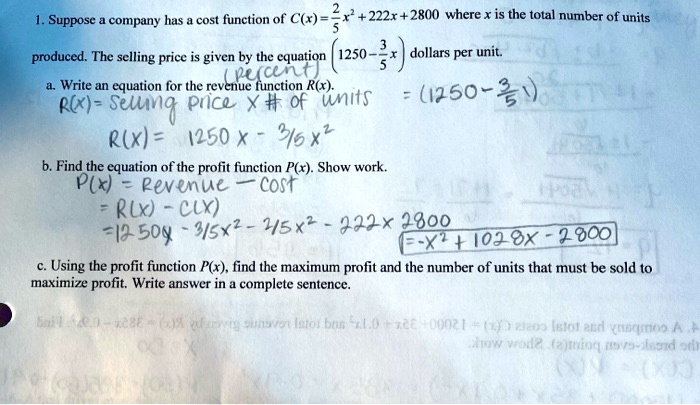 Solved Suppose that the revenue (in dollars) from selling X