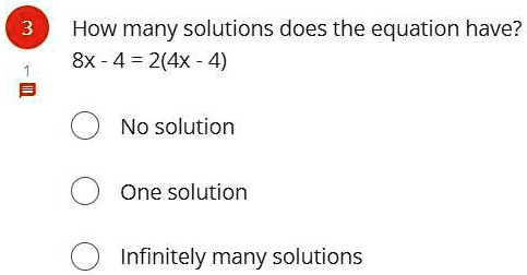 SOLVED: 'Will give brainliest if you help!! How many solutions does the ...