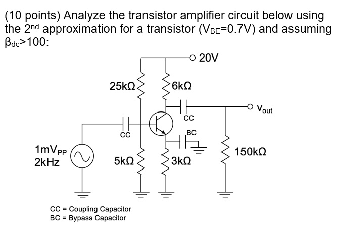SOLVED: A) What is the collector-emitter voltage, VCE? B) What ...