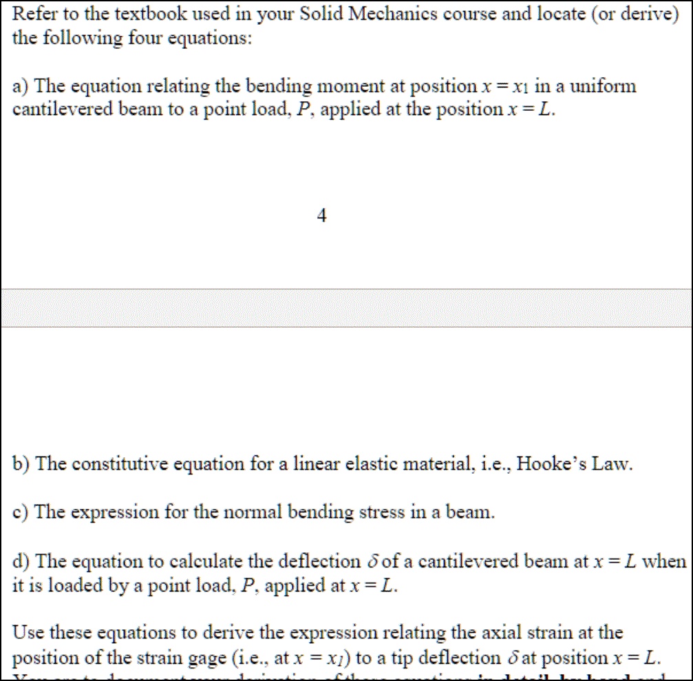 Refer To The Textbook Used In Your Solid Mechanics Course And Locate Or ...