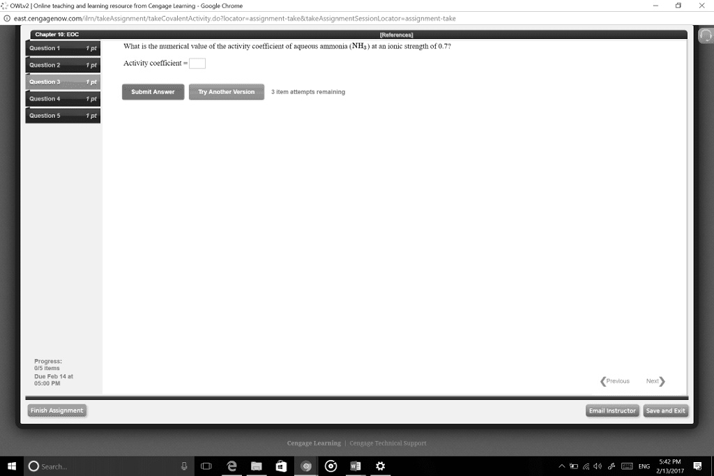 what-is-the-numerical-value-of-the-activity-coefficient-of-aqueous