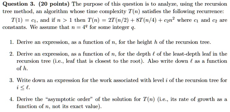 SOLVED: The purpose of this question is to analyze, using the