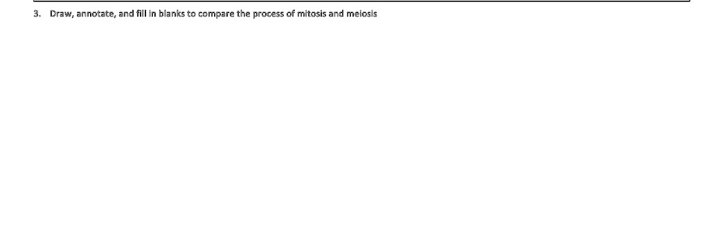 SOLVED: 3. Draw, annotate, and fill in blanks to compare the process of ...