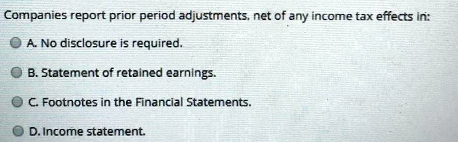 retained earnings statement prior period adjustment