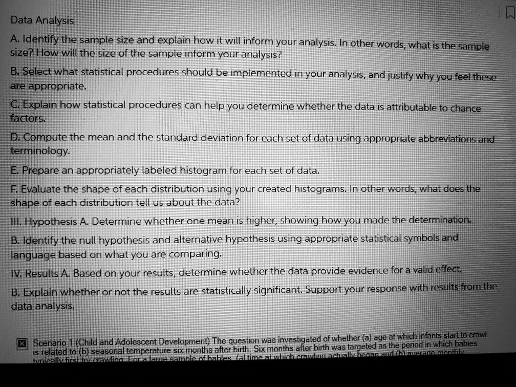 [GET ANSWER] data analysisi a identify the sample size and explain how ...