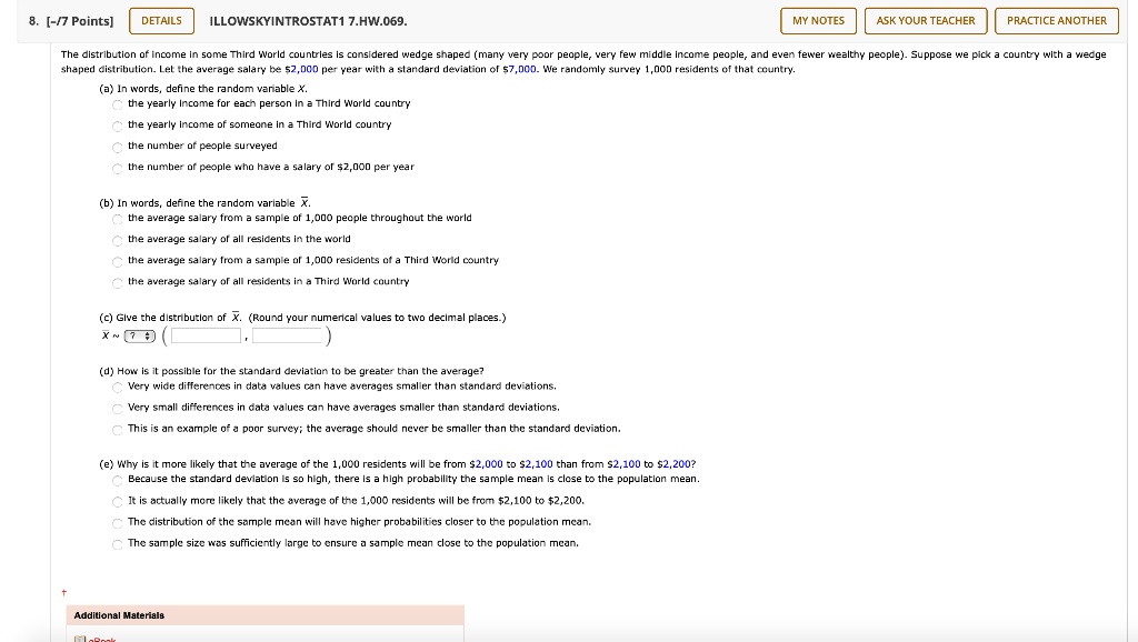  7 points details illowskyintrostati 7hw069 my notes ask your teacher practice another dstrouticn kniccme scme thlrd worla countes considered wedae snapec many ver aaped cidriluicn lel he av 50264