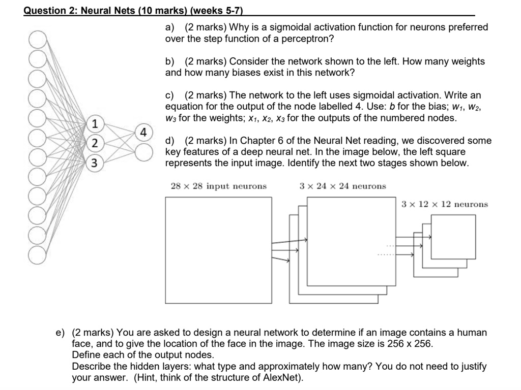 question 2neural nets 10 marksweeks 5 7 a 2 marks why is a sigmoidal ...