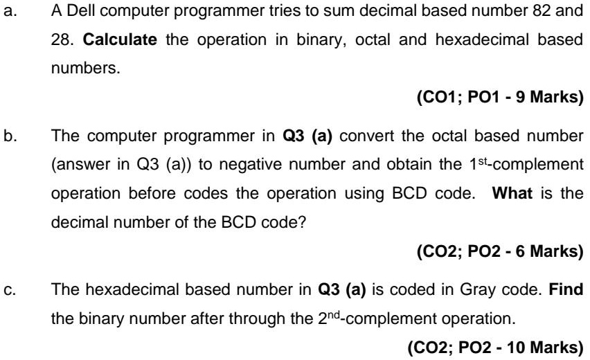 SOLVED: A Dell computer programmer tries to sum decimal based number 82 ...