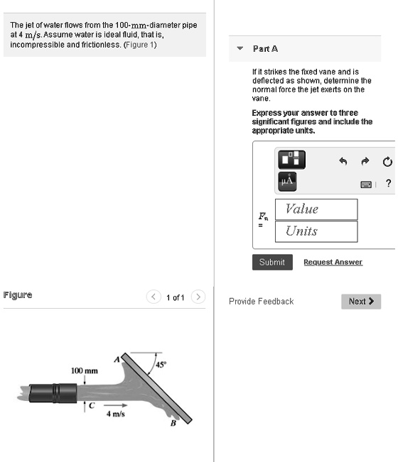 SOLVED The jet of water flows from the 100mmdiameter pipe at 4 m/s