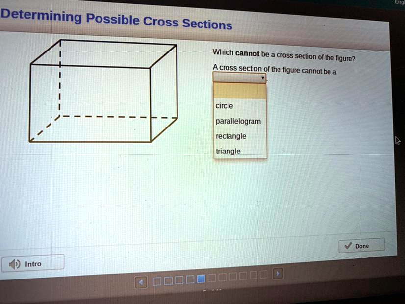 [GET ANSWER] Determining Possible Cross Sections Which cannot be a ...