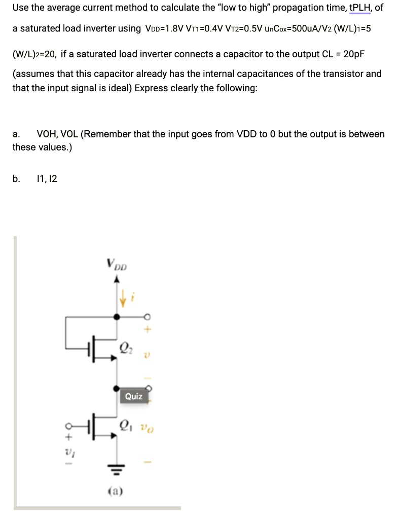 Tplh Use the average current method to calculate the