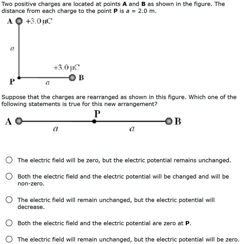 SOLVED: Two positive charges are located at points A and B as shown in ...