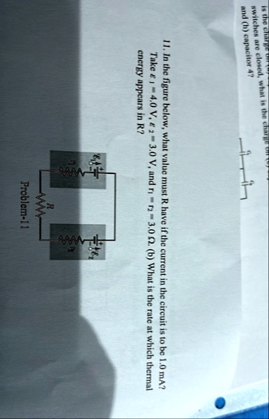 is the charge on a switches are closed what is the charge off and h capacitor 47 11 in the figure below what value must r have if the current in the circuit is to be 10 ma take epsilon1 40  67575