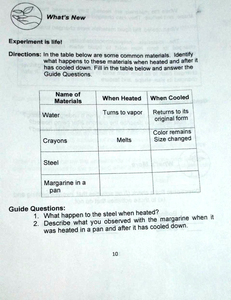 SOLVED Experiment is life. Directions In the table below are some