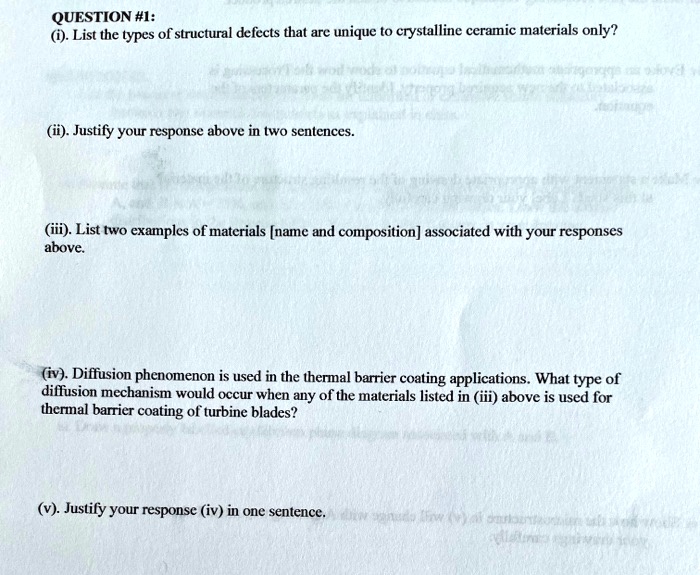 SOLVEDQUESTION I List the types of structural defects that are