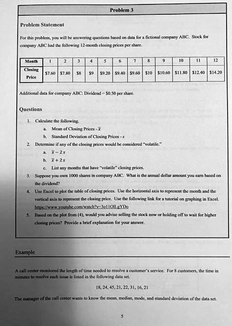 Problem Statement Stock Problem 3 Problem Statement For this problem, you will be answering ...