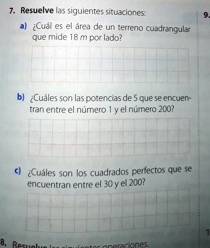 SOLVED: doy corona y puntos ayudenme 7 . Resuelve las siguientes ...