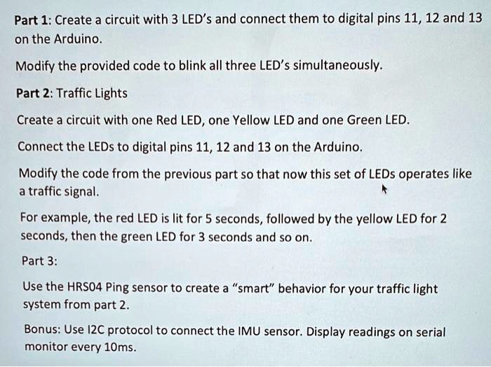 SOLVED: Part 1: Create a circuit with 3 LEDs and connect them to ...