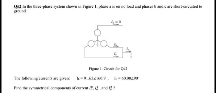 SOLVED: Texts: Q#2 In the three-phase system shown in Figure 1, phase a ...