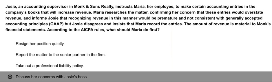 Josie, An Accounting Supervisor In Monk Sons Realty, Instructs Maria ...